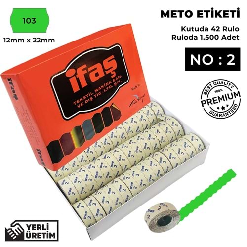 Meto Etiketi 103 Açık Yeşil