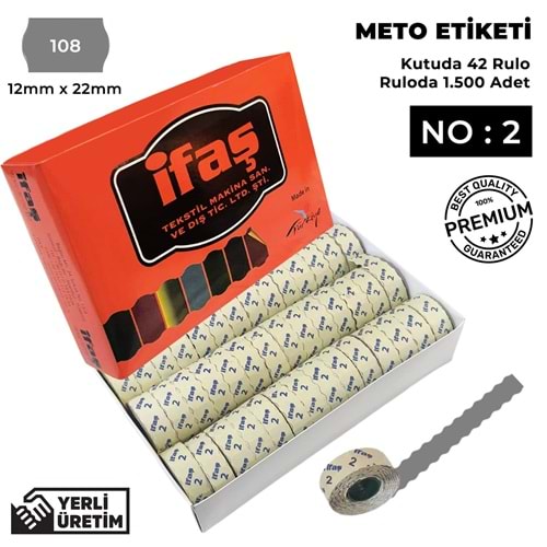 Meto Etiketi 108 Gri