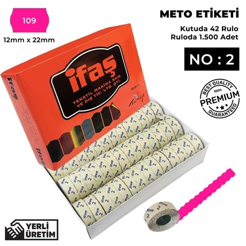 Meto Etiketi 109 Koyu Pembe
