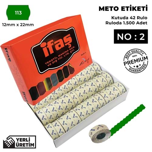 Meto Etiketi 113 Koyu Yeşil