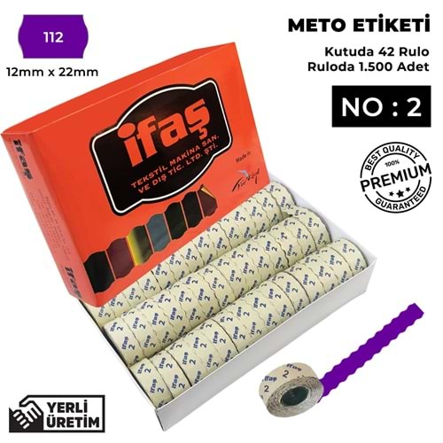Meto Etiketi 112 Mor