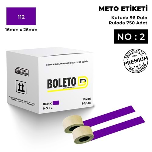 Meto Etiketi 112 Mor
