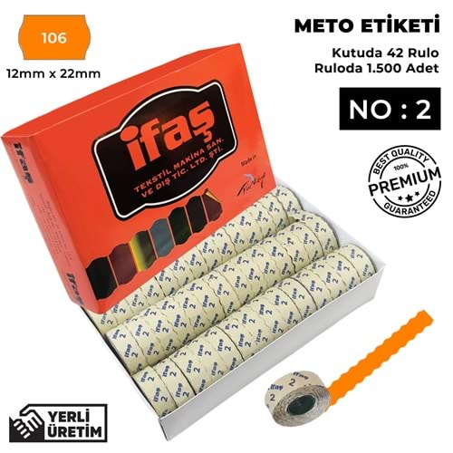 Meto Etiketi 106 Turuncu