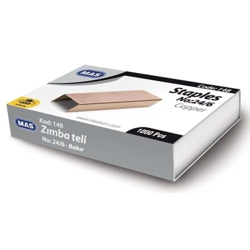 Zımba Teli Ölçü 24/6 Renk Bakır