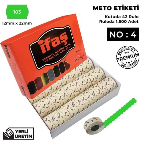 Meto Etiketi 103 Açık Yeşil
