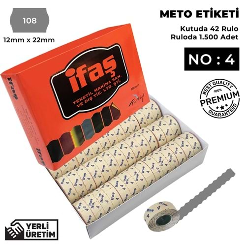 Meto Etiketi 108 Gri
