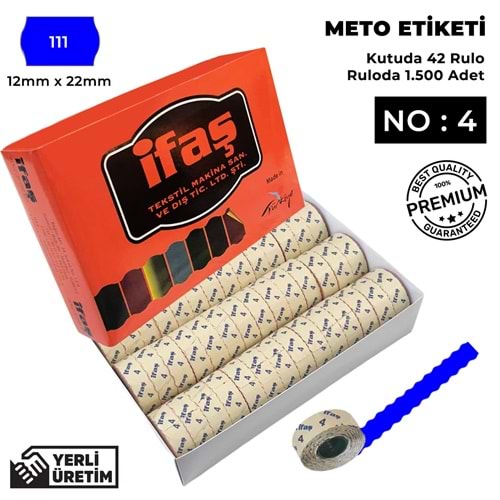 Meto Etiketi 111 Koyu Mavi