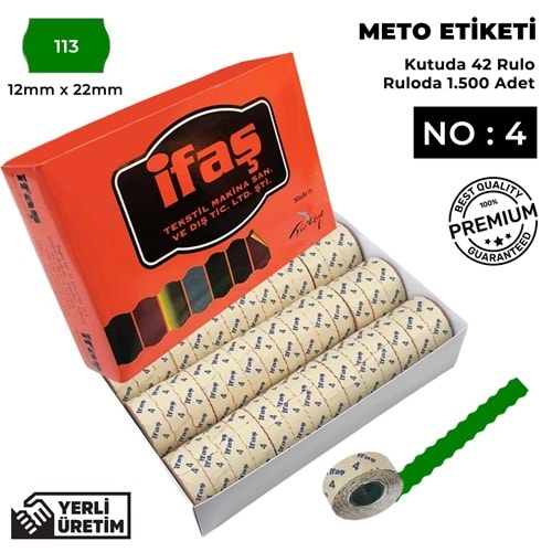 Meto Etiketi 113 Koyu Yeşil