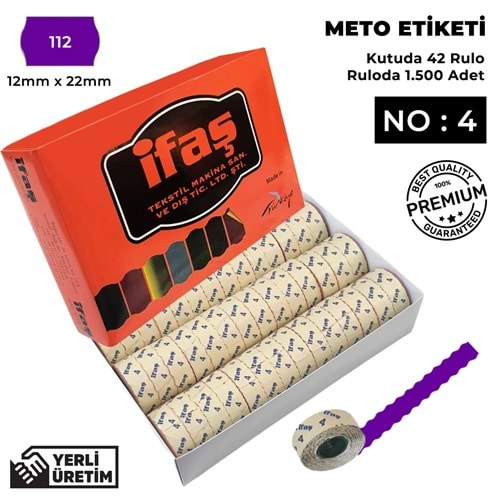 Meto Etiketi 112 Mor