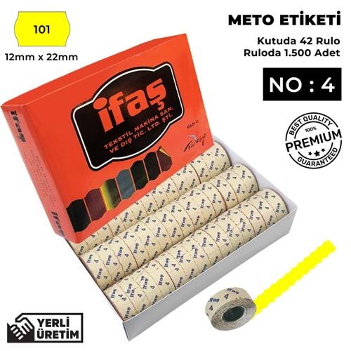 Meto Etiketi 101 Sarı