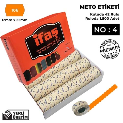 Meto Etiketi 106 Turuncu