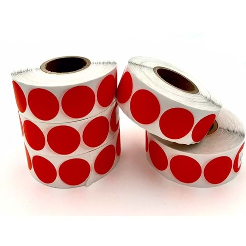 Nokta Etiketi Kırmızı 30 mm x 1.000 Adet