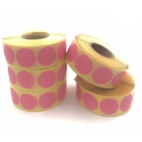 Nokta Etiketi 30 mm x 1.000 Adet Açık Pembe