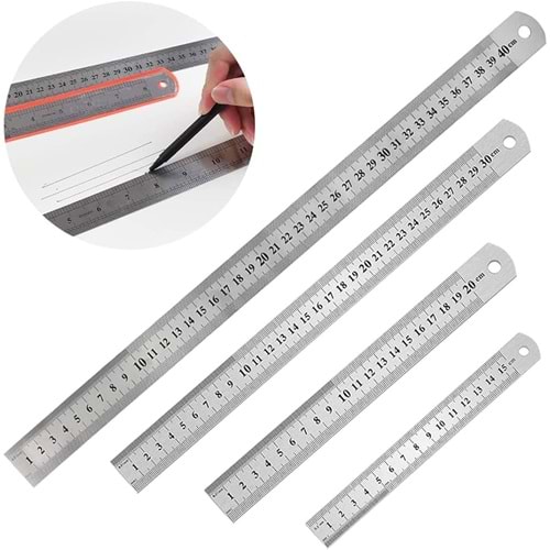 Paslanmaz Çelik Cetvel Uzunluk 60 cm
