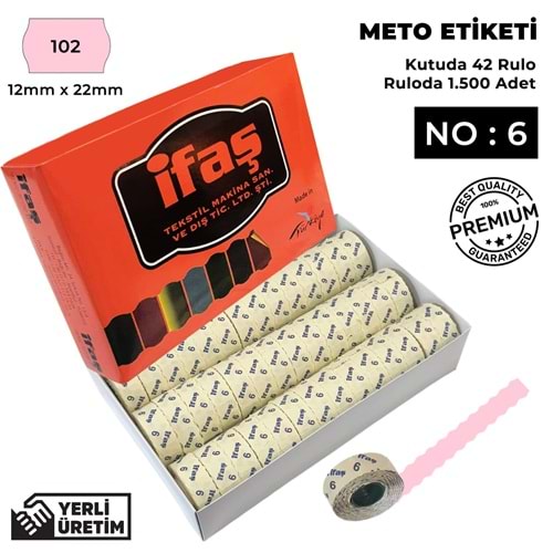 Meto Etiketi 102 Açık Pembe