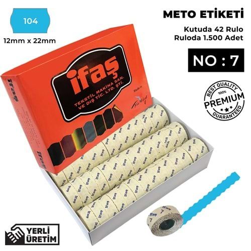 Meto Etiketi 104 Açık Mavi