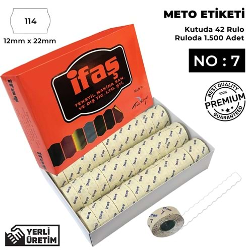 Meto Etiketi 114 Beyaz