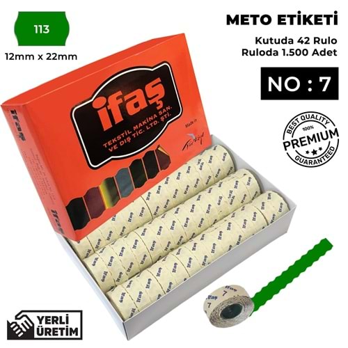 Meto Etiketi 113 Koyu Yeşil
