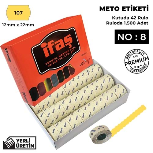 Meto Etiketi 107 Hardal Sarısı