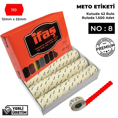 Meto Etiketi 110 Kırmızı