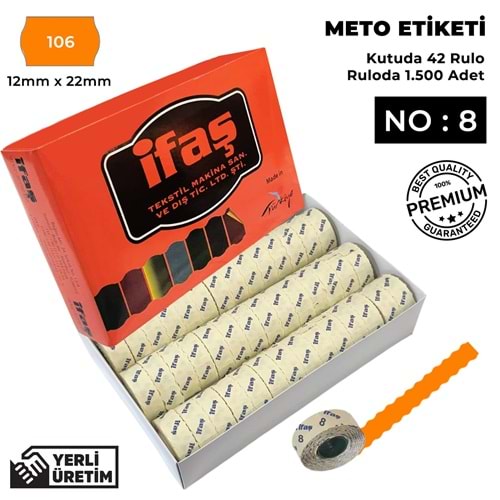 Meto Etiketi 106 Turuncu