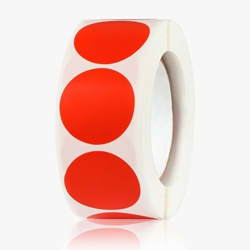 Nokta Etiketi Kırmızı 50 mm x 1.000 Adet