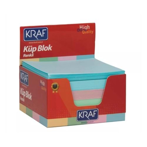 Küp Blok Not Kağıdı 1. Hamur Renkli 8 cm x 8 cm