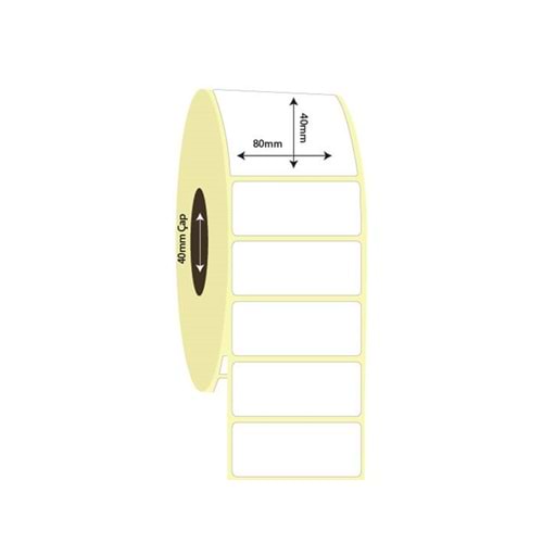 Barkod Etiket 80 mm x 40 mm