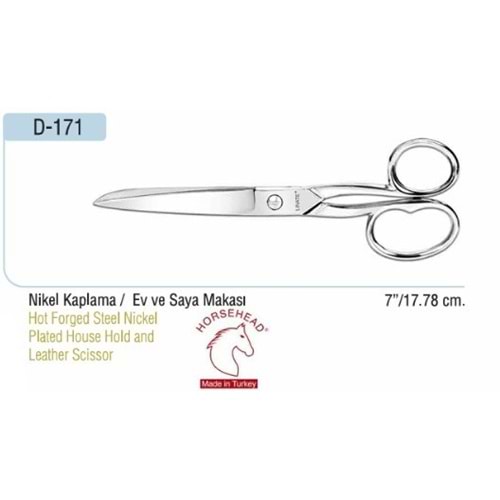 Nikel Kaplama Saya Makası 7 Inch