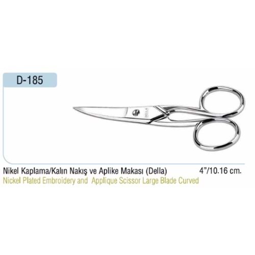 Nikel Kaplama Kalın Aplike Makası 4 Inch