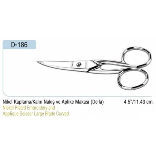 Nikel Kaplama Kalın Aplike Makası 4.50 Inch
