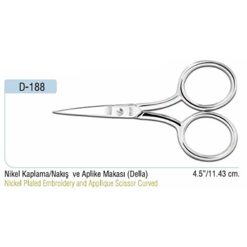 Nikel Kaplama Az Kalın Aplike Makası 4.50 Inch