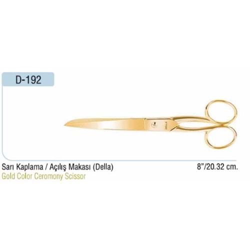 Sarı Kaplama Açılış Makası 8 Inch