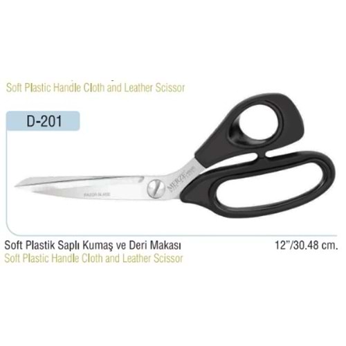 Plastik Saplı Jilet Ağız Japon Kalite Makas 12 Inch