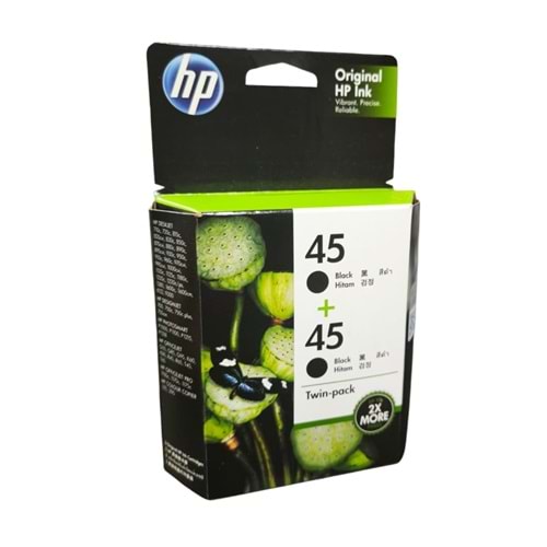 Plotter Makinası Kartuş Twin Paket HP45 Orijinal ( 2 Adet )