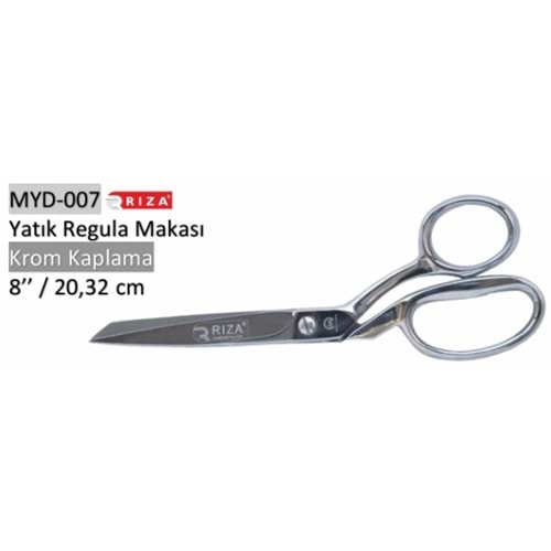 Krom Kaplama Yatık Regula Makası 8 Inch
