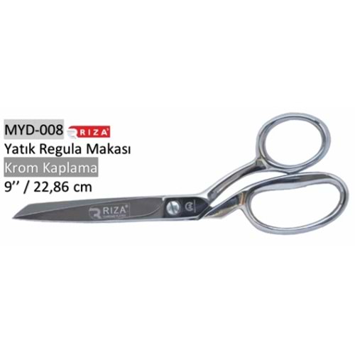 Krom Kaplama Yatık Regula Makası 9 Inch