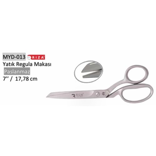 Paslanmaz Çelik Yatık Regula Makası 7 Inch