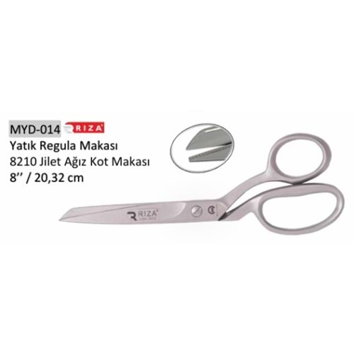 Paslanmaz Çelik Yatık Regula Makası 8 Inch