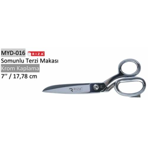Krom Kaplama Somunlu Terzi Makası 7 Inch
