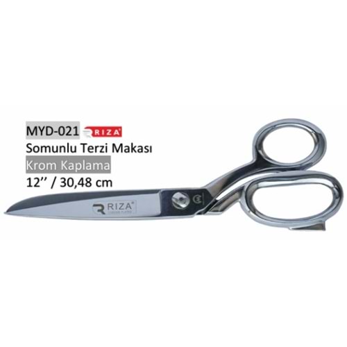 Krom Kaplama Somunlu Terzi Makası 12 Inch