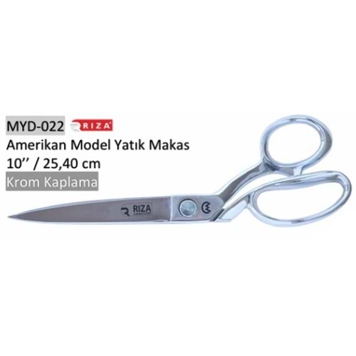 Full Krom Kaplama Amerikan Model Yatık Regula Makası 10 Inch
