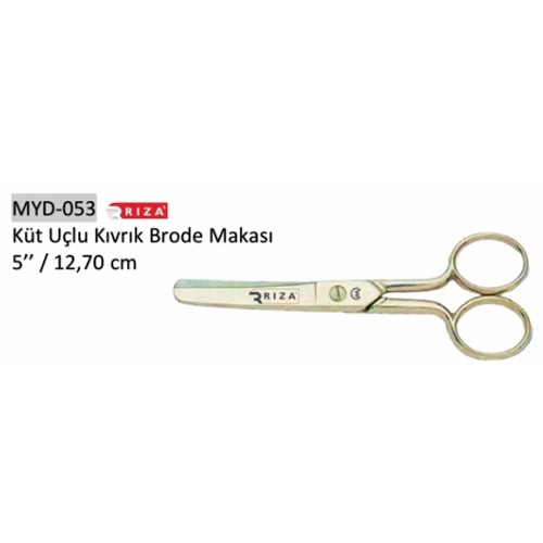 Küt Uçlu Kıvrık Brode Makası 5 Inch