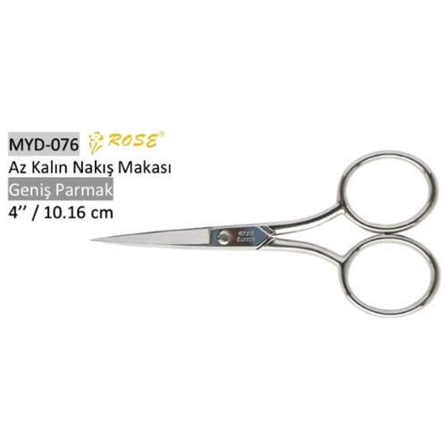 Az Kalın Geniş Parmak Nakış Makası 4 Inch