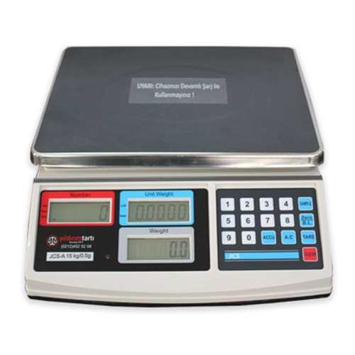 Sayıcı Terazi 22 cm x 25 cm, 6 Kg, 0.02 gr Hassasiyet, JCS-S