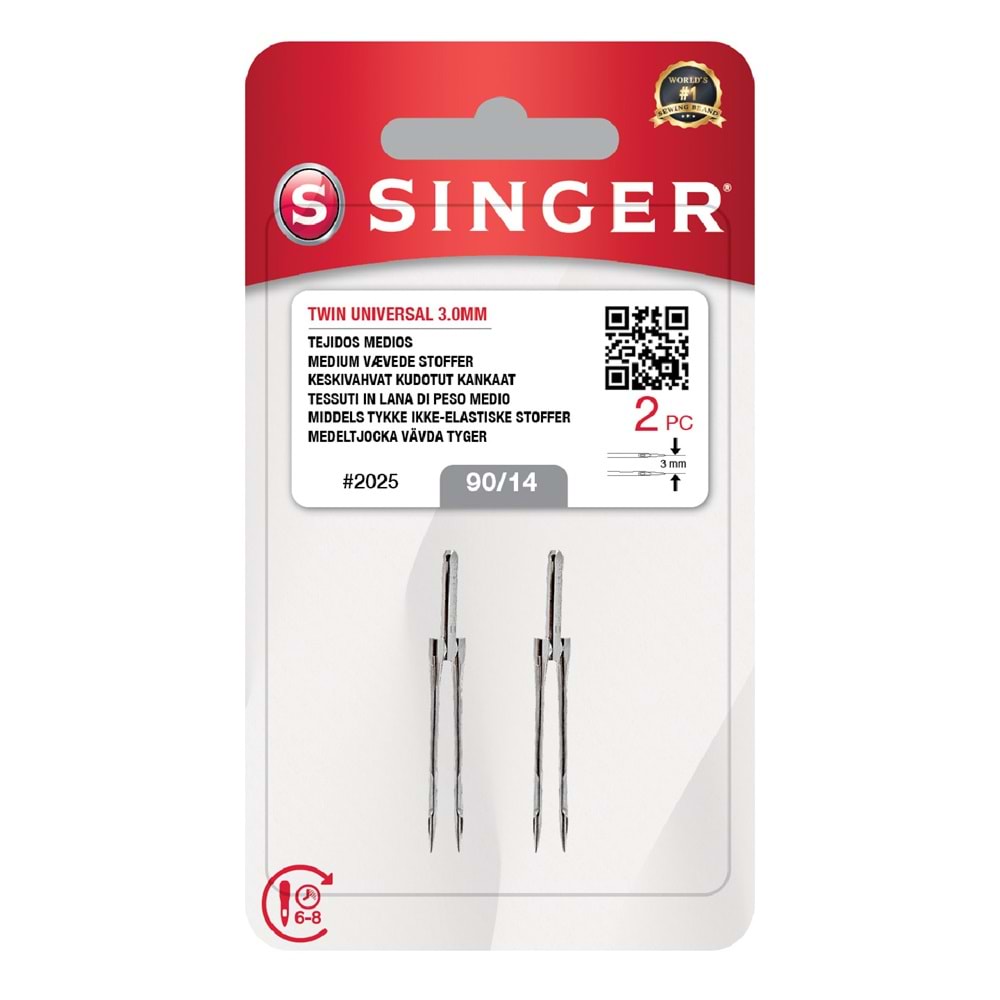 Aile Dikiş Makinesi Çiftli Dikiş İğnesi Blister