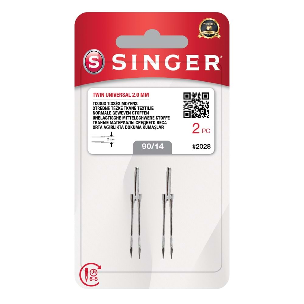 Aile Dikiş Makinesi Çiftli Dikiş İğnesi Blister