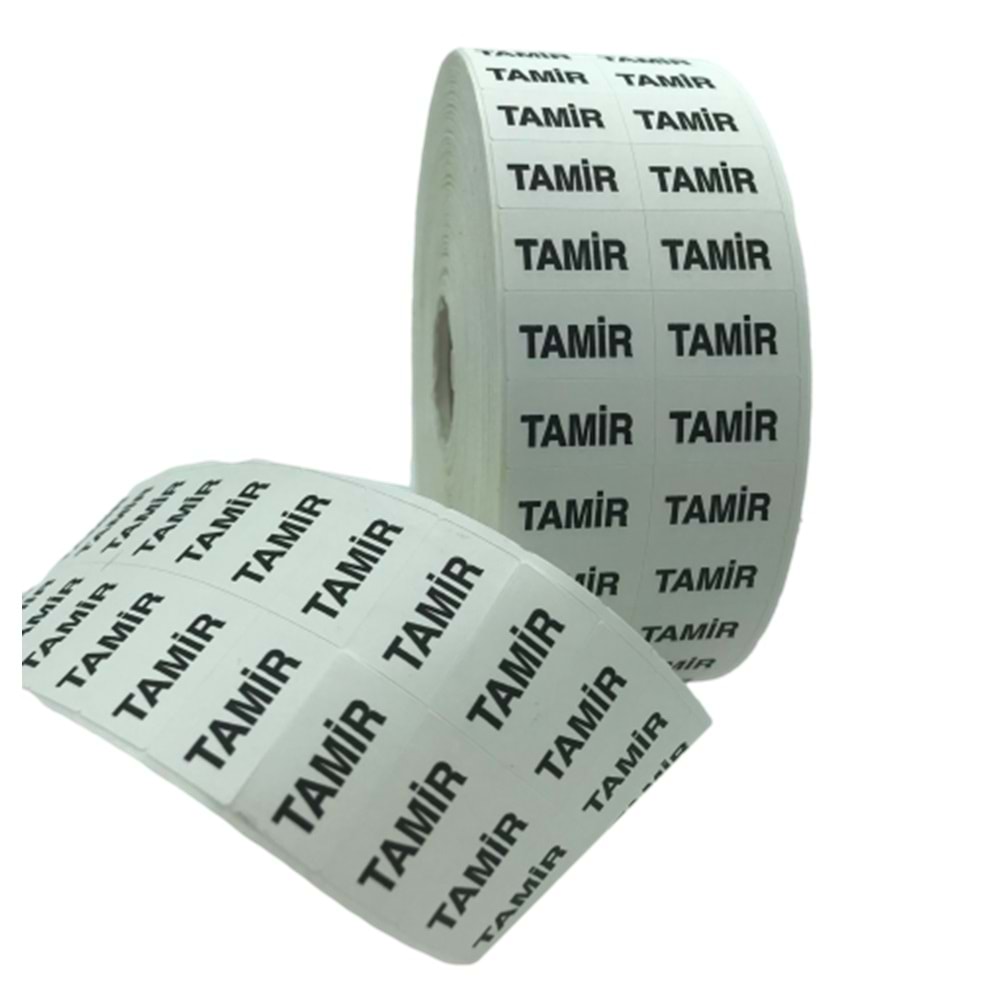 Tamir Kontrol Etiketi Ruloda 10.000 Adet