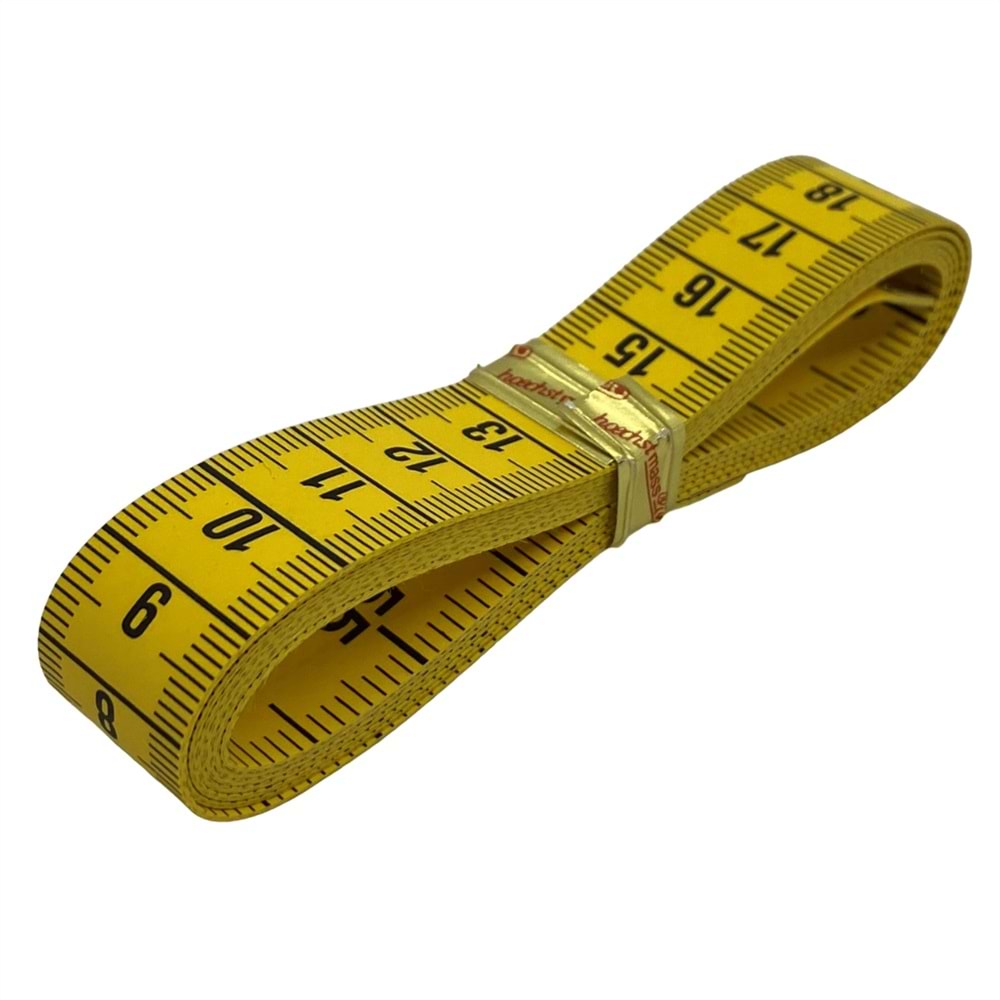 Sarı Terzi Mezurası 150 cm - inch Made in Germany