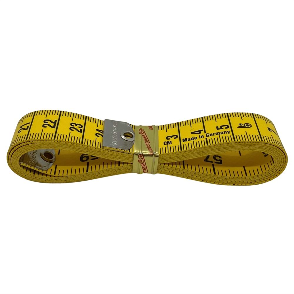 Sarı Terzi Mezurası 150 cm - inch Made in Germany